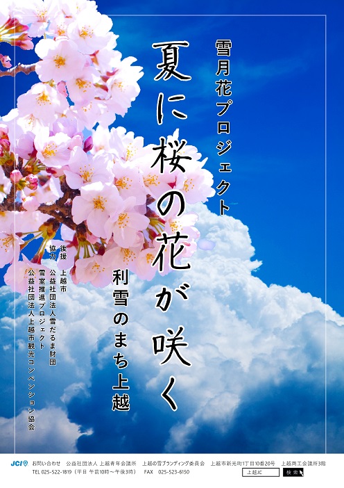 夏に桜の花が咲く 雪月花プロジェクト 17 日開催 イベント 上越妙高タウン情報