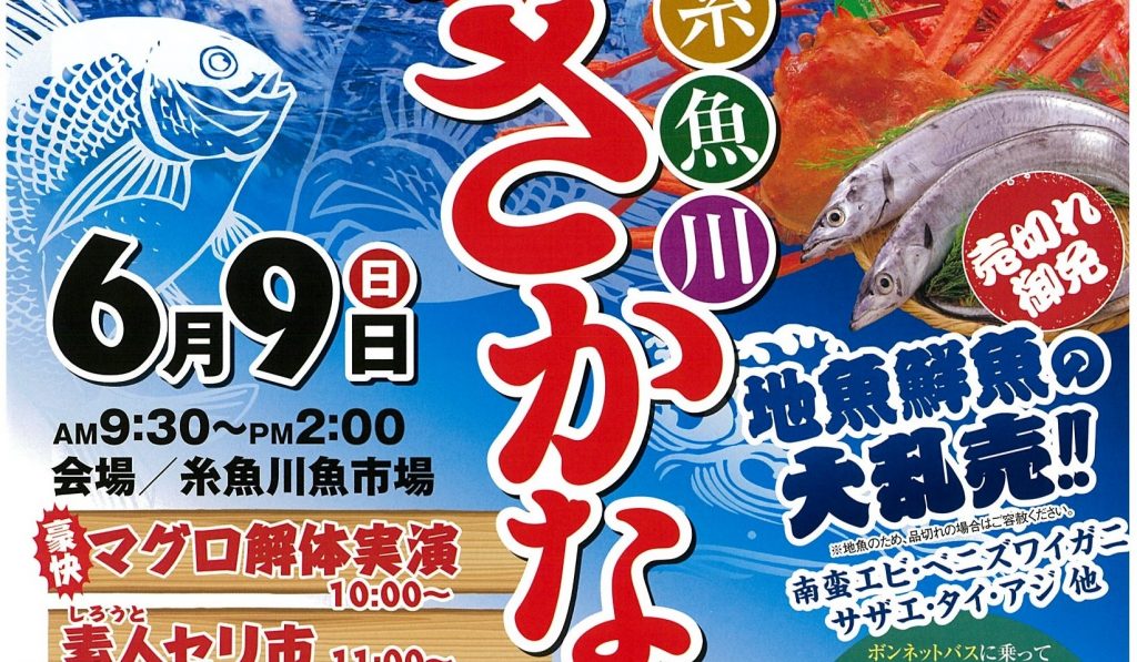 地魚鮮魚 大売出し 糸魚川さかな祭り あす9日 日 イベント 上越妙高タウン情報
