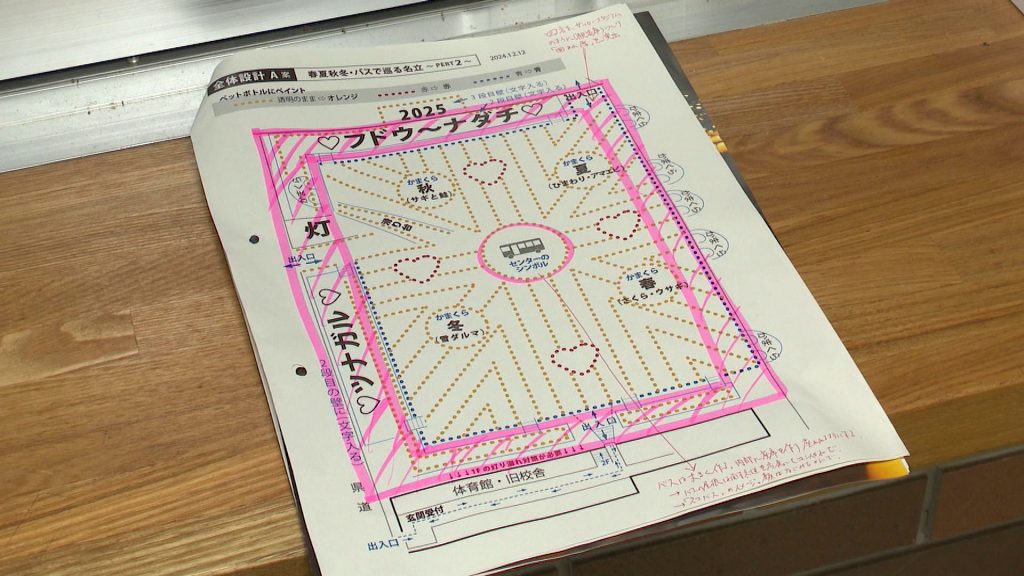 名立今回の目玉はバスの雪像